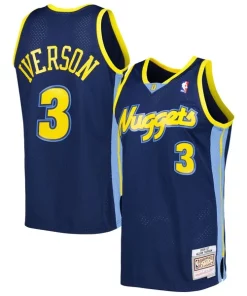 Allen Iverson Confortable Denver Nuggets Hardwood Classics Swingman Jersey Navy
