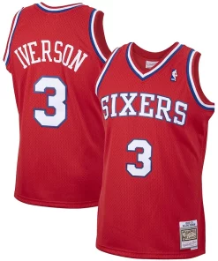 Allen Iverson Philadelphia Élégant 76ers 2001/02 Hardwood Classics Swingman Jersey Red