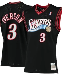 Allen Iverson Philadelphia 76ers 2000/01 Hardwood Classics Swingman Jersey Vibrant Black
