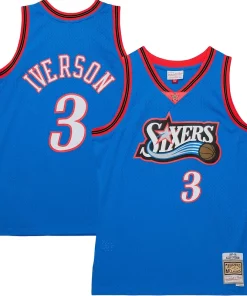 Allen Iverson Philadelphia 76ers Hardwood Haut de gamme Classics 1997/98 Tropical Swingman Jersey Royal