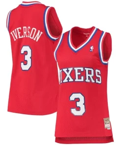 Allen Iverson Philadelphia 76ers Women's 2002/03 Hardwood Classics Swingman Jersey Splendide Red