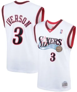Allen Iverson Philadelphia Éclatant 76ers Hardwood Classics Swingman Jersey White/Royal