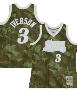 Allen Moderne Iverson Philadelphia 76ers Hardwood Classics 1997/98 Ghost Green Swingman Jersey Camo