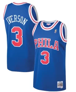 Allen Uniques Iverson Philadelphia 76ers 1996/97 Hardwood Classics Swingman Jersey Royal