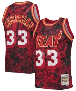 Alonzo Élégant Mourning Miami Heat Hardwood Classics 1996/97 Lunar New Year Swingman Jersey Red