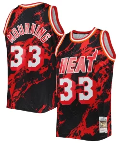 Alonzo Mourning Miami Heat 1996/97 Hardwood Classics Marble Swingman Bold Jersey Black