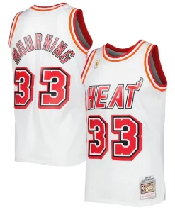 Alonzo Mourning Notable Miami Heat Hardwood Classics Swingman Jersey White