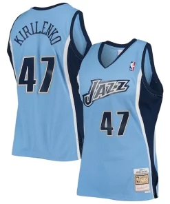 Andrei Kirilenko Utah Jazz 2009/10 Hardwood Classics Swingman Jersey Powder Exquisite Blue