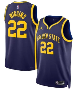 Andrew Wiggins Golden State Warriors Jordan Brand Unisex Swingman Jersey Statement Captivant Edition Navy