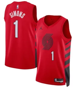 Anfernee Simons Portland Trail Blazers Jordan Brand Unisex Éclatant Swingman Jersey Statement Edition Red