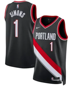 Anfernee Simons Portland Trail Blazers Nike Dashing Unisex Swingman Jersey Icon Edition Black
