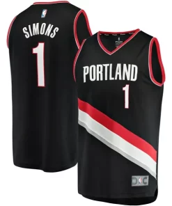 Anfernee Simons Portland Trail Blazers Youth Fast Break Player Jersey Icon Edition Éclatant Black