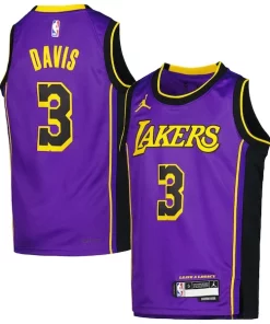 Anthony Davis Los Angeles Lakers Jordan Brand Notable Youth Swingman Jersey Statement Edition Purple