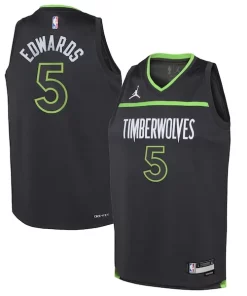 Anthony Edwards Minnesota Timberwolves Moderne Jordan Brand Youth Swingman Jersey Statement Edition Black