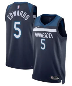 Anthony Edwards Minnesota Timberwolves Nike Unisex Swingman Replica Jersey Icon Prime Edition Navy