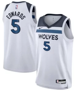 Anthony Edwards Minnesota Timberwolves Nike Youth Swingman Jersey Association Commémoratif Edition White