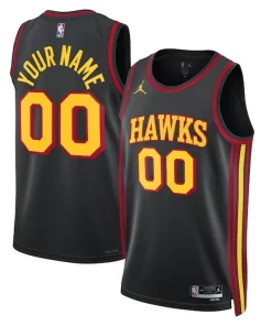Atlanta Hawks Jordan Brand Unisex Personalisable 2022/23 Swingman Custom Jersey Statement Edition Black