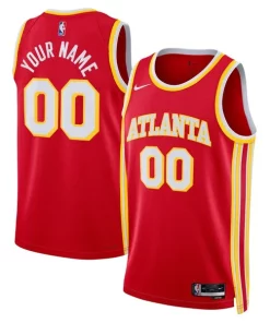 Atlanta Hawks Nike Unisex Gracieux Swingman Custom Jersey Red Icon Edition