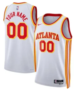 Atlanta Hawks Nike Unisex Swingman Custom Jersey Captivant White Association Edition