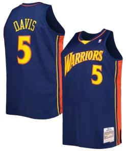 Baron Davis Golden State Exceptionnel Warriors Big & Tall Hardwood Classics 2006/07 Swingman Jersey Navy