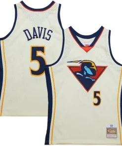 Baron Davis Golden State Warriors Collectible Chainstitch Swingman Jersey Cream