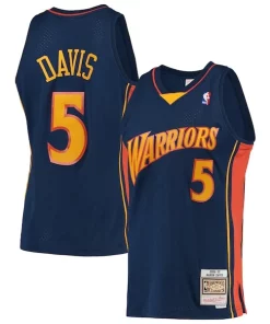 Baron Magnifique Davis Golden State Warriors 2006/07 Hardwood Classics Swingman Jersey Navy