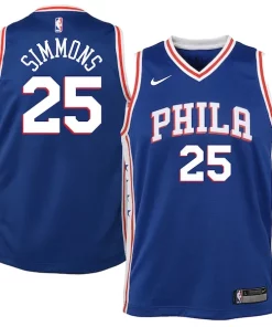 Ben Admirable Simmons Philadelphia 76ers Nike Youth Swingman Jersey Royal Icon Edition/White