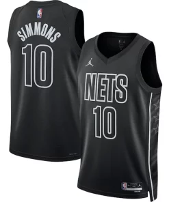 Ben Luxueux Simmons Brooklyn Nets Jordan Brand Unisex Swingman Jersey Statement Edition Black