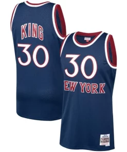 Bernard King New York Knicks 1982/83 Hardwood Classics Swingman Élégant Jersey Navy