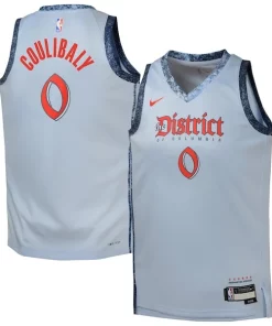 Bilal Coulibaly Washington Wizards Luxueux Nike Youth 2024/25 Swingman Player Jersey City Edition Light Blue