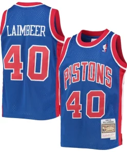 Bill Laimbeer Detroit Pistons Youth Refiné 1988/89 Hardwood Classics Swingman Jersey Blue