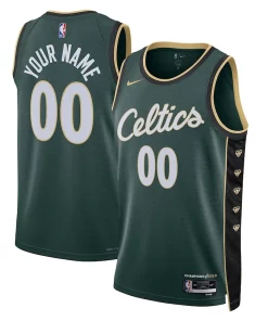 Boston Celtics Nike Vibrant Unisex 2022/23 Swingman Custom Jersey City Edition Kelly Green