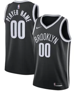 Brooklyn Nets Nike 2020/21 Swingman Custom Jersey Icon Edition Élégant Black