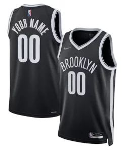 Brooklyn Nets Nike 2021/22 Diamond Swingman Admirable Custom Jersey Icon Edition Black