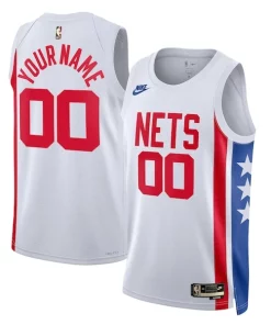 Brooklyn Nets Nike Unisex 2022/23 Custom Swingman Jersey Classic Edition White Moderne