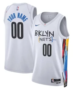 Brooklyn Nets Nike Unisex 2022/23 Swingman Custom Jersey City Edition White Luxueux