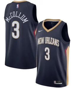 C.J. McCollum New Orleans Pelicans Admirable Nike Swingman Jersey Icon Edition Navy