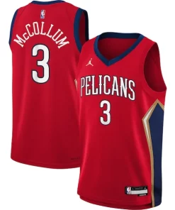 C.J. McCollum New Orleans Pelicans Jordan Brand Unique Youth Swingman Jersey Statement Edition Red