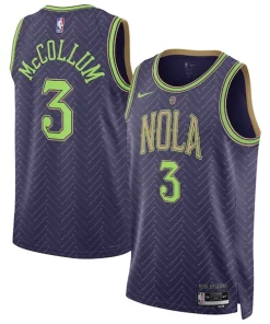 CJ McCollum New Orleans Pelicans Nike Unisex 2024/25 Premium Swingman Player Jersey City Edition Purple
