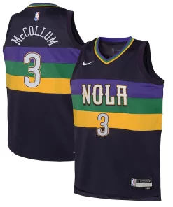 CJ McCollum New Orleans Pelicans Nike Youth Swingman Jersey Tendance City Edition Purple