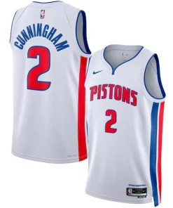 Cade Cunningham Detroit Pistons Nike Unisex Swingman Jersey Incontournable Association Edition White/Blue