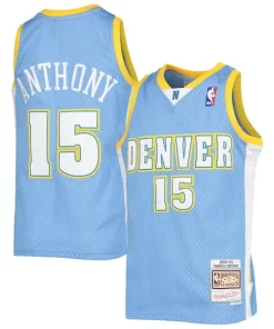 Carmelo Anthony Denver Nuggets Premium Youth 2003 04 Hardwood Classics Swingman Jersey Powder Blue