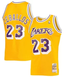 Cedric Ceballos Los Magnifique Angeles Lakers 1994/95 Hardwood Classics Swingman Jersey Gold