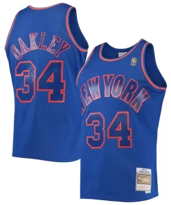 Charles Oakley New York Knicks 1996/97 Commémoratif Hardwood Classics Swingman Jersey Blue