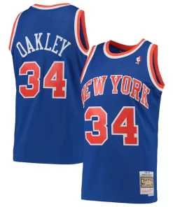 Charles Oakley New York Knicks Hardwood Classics Swingman Jersey Superbe Blue