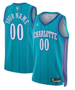 Charlotte Hornets Jordan Brand Unisex 2023/24 Custom Splendide Swingman Jersey Classic Edition Teal