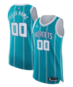 Charlotte Hornets Nike 2021/22 Diamond Swingman Authentic Vibrant Custom Jersey Icon Edition Teal