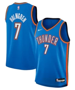 Chet Holmgren Oklahoma City Thunder Nike Youth Swingman Jersey Icon Edition Authentique Blue