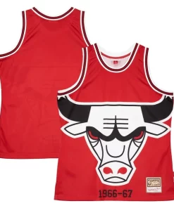 Chicago Bulls Hardwood Classics Blown Out Fashion Jersey Red Bold