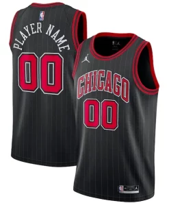 Chicago Bulls Jordan Brand Swingman Custom Jersey Haut de gamme Statement Edition Black